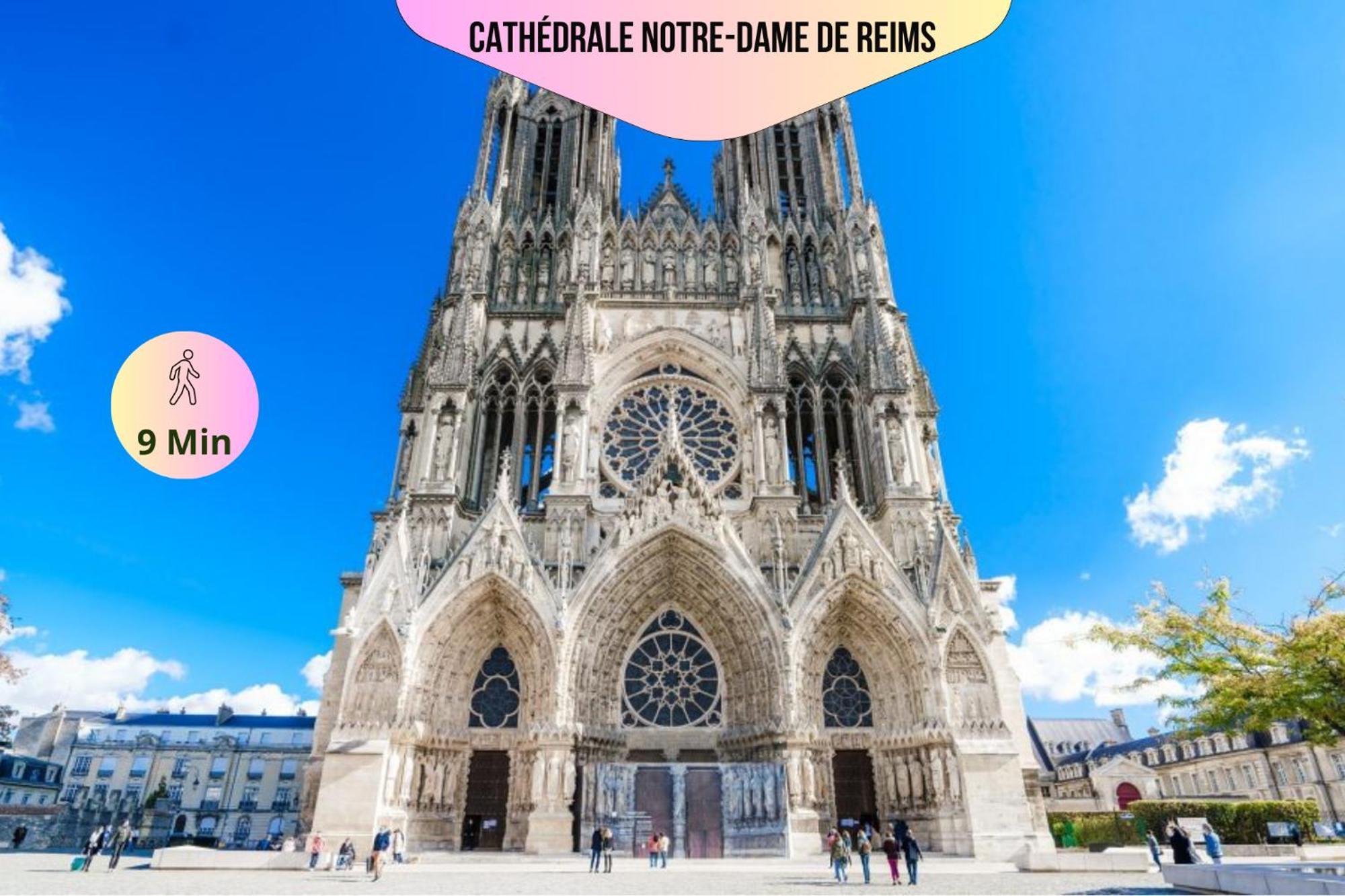 Refuge Urbain - Ideal Pro, Familles & Amis - Le Calme En Hypercentre - Wifi Haut Debit - Netflix - Machine A Laver - Gare, Cathedrale, Commerces, Restaurants & Transports En Commun A Moins De 10 Minutes A Pied Reims Luaran gambar